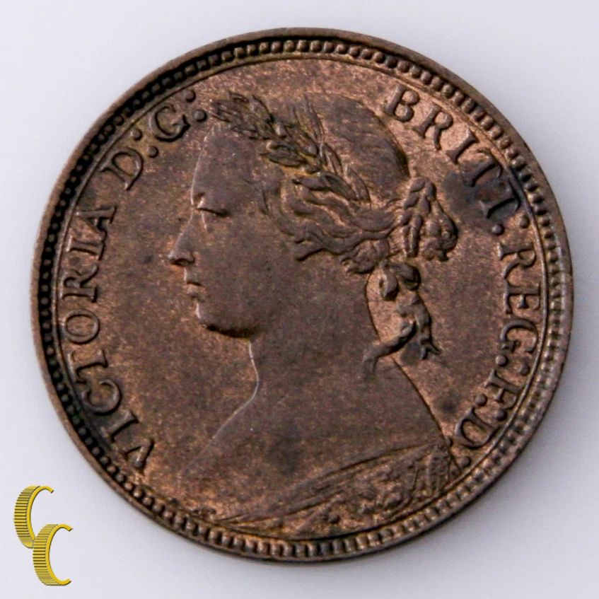 1875-H Great Britain Farthing Coin in UNC, KM# 753 - Image 3 of 4