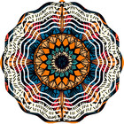 Mandala Wind Spinner – 10" Metal Yard Art, Glossy 3D Kinetic Garden Decor