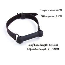 Silicone Mouth Bone Gag Bondage Open Mouth Bit Gag BDSM Restraints for Women Men