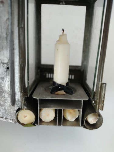 Vintage Swiss Army Dismountable Lantern with Candles WW1 ~1900 Infantry - Picture 3 of 10