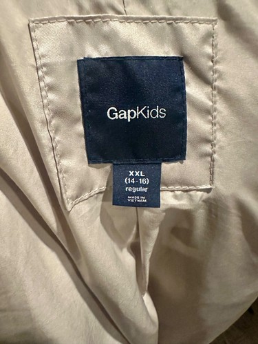 Gap Kids Girls Coat XXL (14-16) champagne, puffy, washable, removable faux fur - Picture 2 of 2