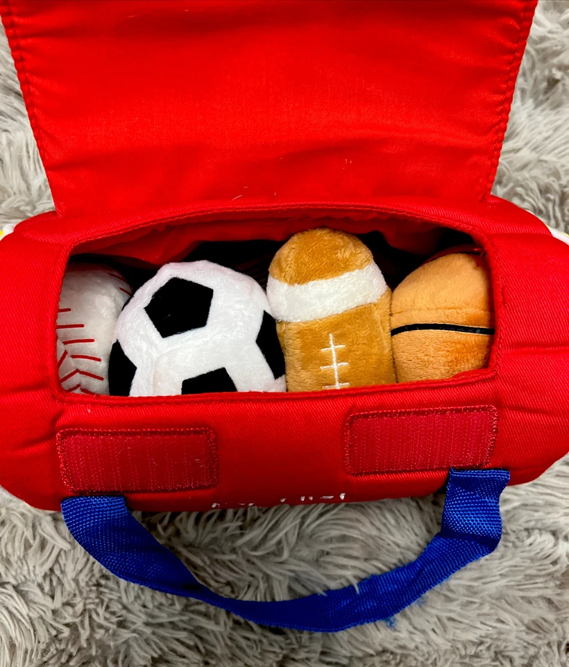 "Mi Primera Bolsa de Deportes" Peluche Pelota de Béisbol, Fútbol, Pie y Baloncesto BOLAS Foto 2 de 4