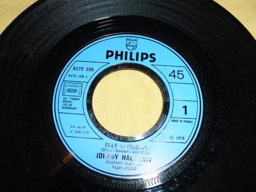 Johnny Hallyday – Elle M'oublie 7'' 45 RPM Single - Picture 3 of 3