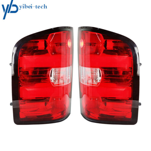 Pair Tail Lights Lamps For 2007 2008-2013 Chevy Silverado 1500/2500/3500 LH&RH - Picture 3 of 7