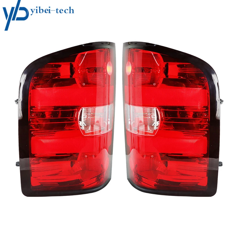 Pair Tail Lights Lamps For 2007 2008-2013 Chevy Silverado 1500/2500/3500 LH&RH - Image 3 of 4