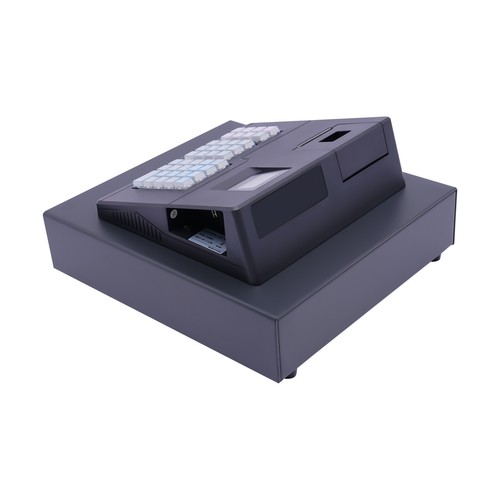 Caja registradora electrónica 39 llaves negra térmica con cajón - Imagen 7 de 24