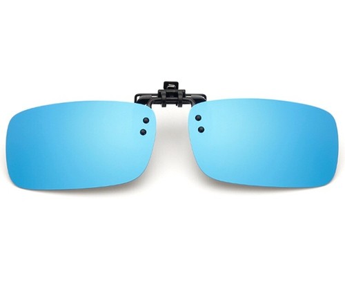 Polarized Clip-on Flip Up Metal Clip Rimless Sunglasses for Prescription Glasses - Picture 21 of 25