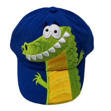 Kid Tees Stephen Joseph Boy's Hat Stretchy Blue Size Kid Embroidered Dinosaur