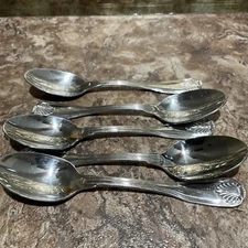 Wallace 18/10 Stainless China COUNTRY SHELL Teaspoons Lot Of 4
