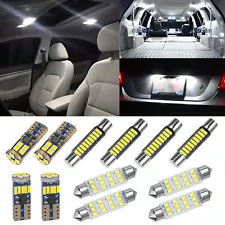 For Chevy Silverado 1500 2500 2007-13 White LED Interior Light Bulbs Package Kit