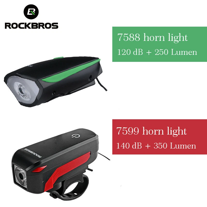 ROCKBROS Fahrradlicht Vorne und Klingel-Set, Fahrradscheinwerfer mit Fahrradhupe - Bild 4 von 4