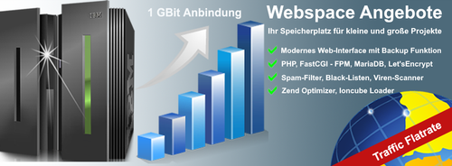100 GB NVMe Webspace 5x .de Lets' Encrypt SSL gratis