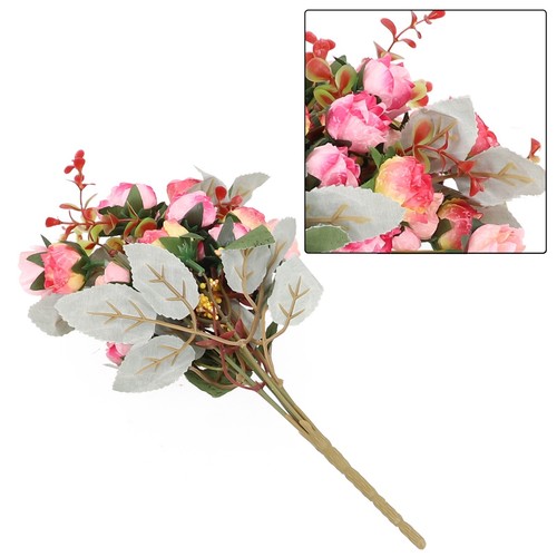 Simulation Gefälschte Rose Blumen Strauß Hochzeit Party Zuhause Grabstrauß Bl - Bild 11 von 27