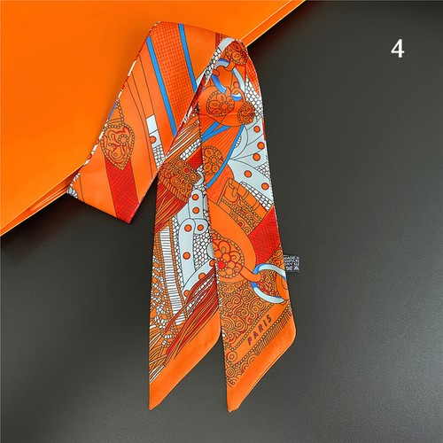 Sciarpe lunghe magre zebra in fiori twill nastro decorativo sciarpa di seta fai da te - Foto 17 di 38