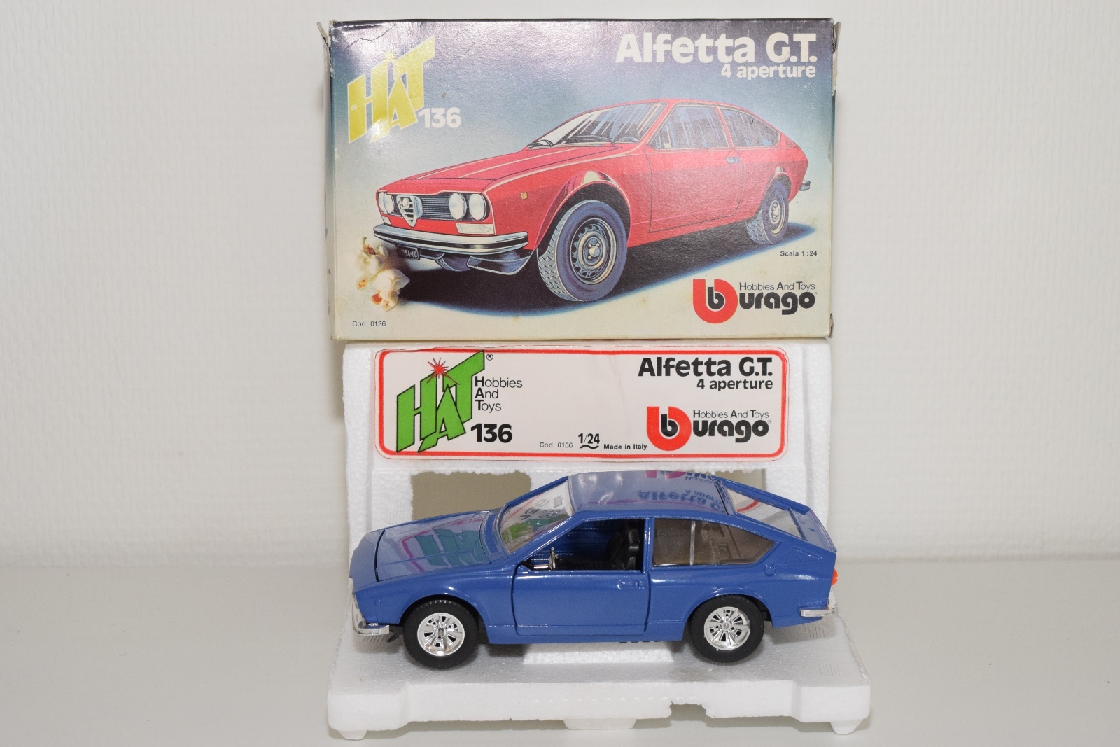 BBURAGO BURAGO 136 ALFA ROMEO ALFETTA GT blå MINT lådaED RARE SELLRARO BBURAGO BURAGO 136 ALFA ROMEO ALFETTA GT blå MINT lådaED RARE SELLRARO