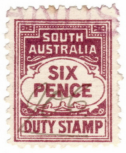 (I.B) Australia - South Australia Revenue : Stamp Duty 6d - Picture 1 of 1
