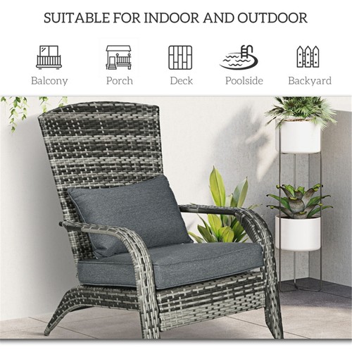 Rattan Garden Chair Comfortable Outdoor Seating Modern Design Lightweight - Picture 6 of 7
