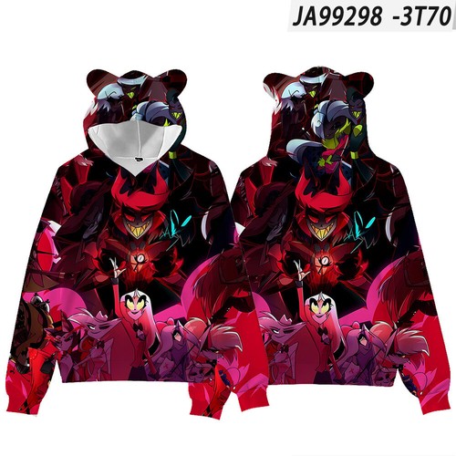 Hazbin Hotel Kids Hoodies Sweatshirts Tops Pullovers Outwears adult cute ear - Picture 32 of 35