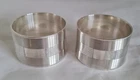 Antique sterling silver napkin rings. Birmingham 1945. By H Bros
