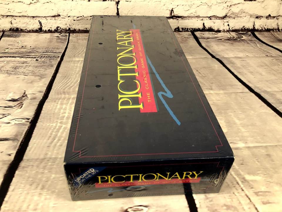 Pictionary 1993 Versión 'Actualizado para los 90' - Envoltura retráctil Juego familiar sellado Foto 4 de 4