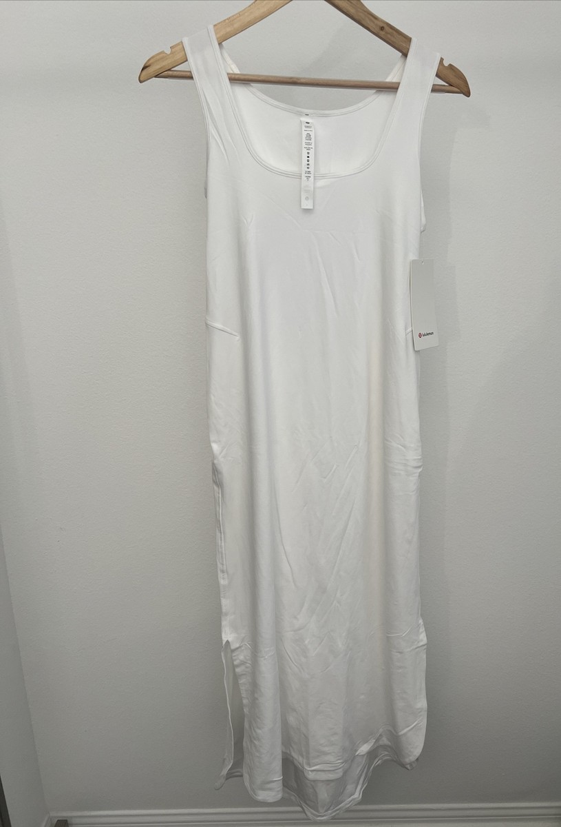 Lululemon Pima Cotton Open Back Midi Dress NWT Sizes 2 4 6 8 10 12 White  Cotton | eBay