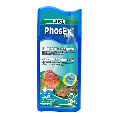 JBL PhosEx Rapid 250 ml - Phosphat Algen PO4 Wasserauferbeiter für 1000 L  31576