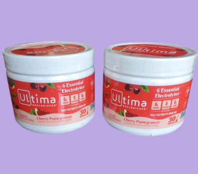 2 PACK Ultima Replenisher Hydration Electrolyte CHERRY POMEGRANATE  30 servings