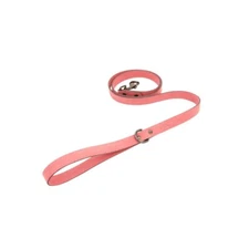 Gooby Small Dog 4ft Flat Leash Lightweight Pink Micro Suede Made in USA