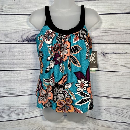 Coco Reef Womens Size 10/34DD Safari Tropical Underwire Tankini Top NWT - Picture 5 of 11