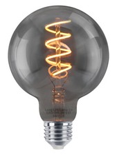 Retro Vintage SMOKED GREY LED GLOBE 2W Spiral Filament G95 Light Bulb E27