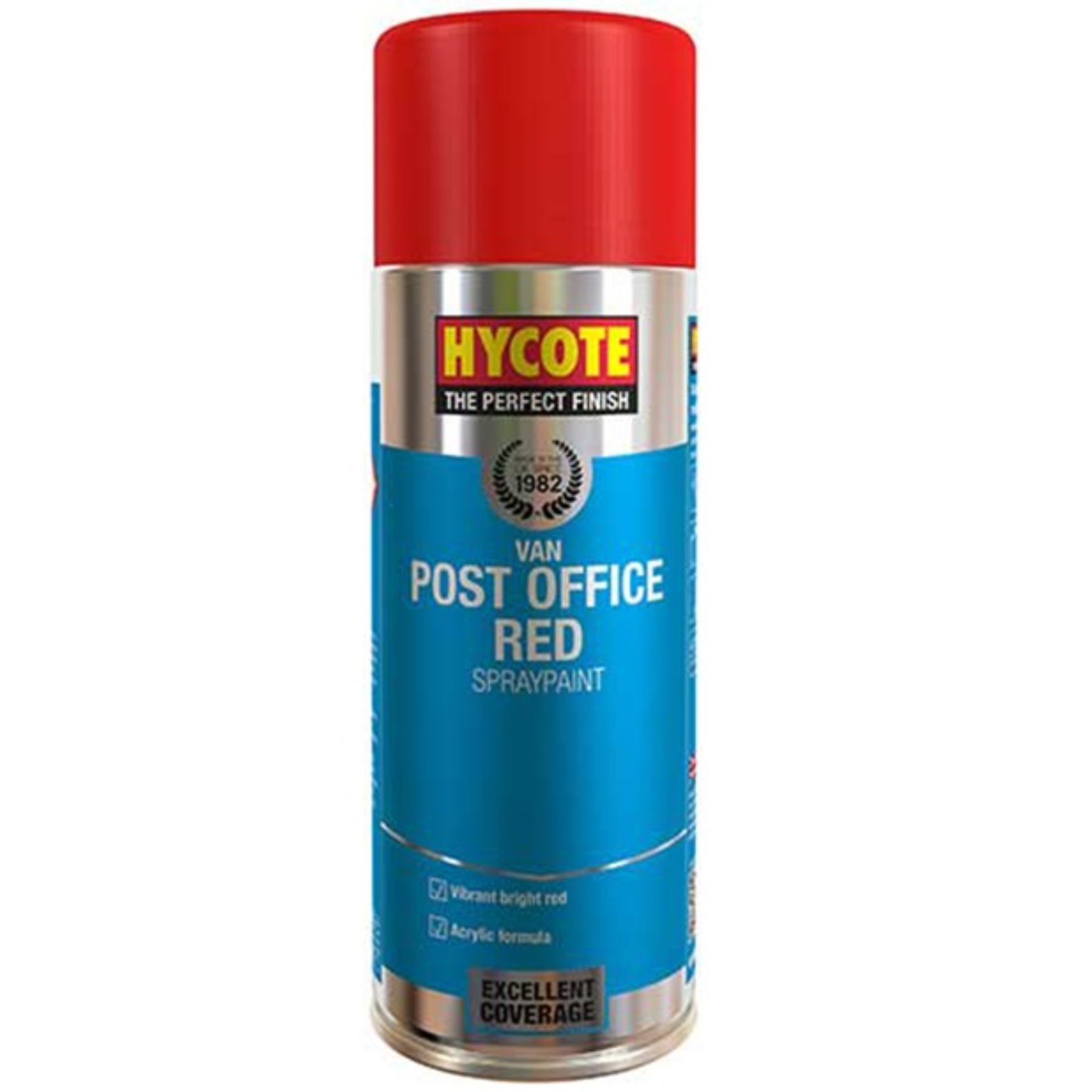Hycote Van Post Office Red Aerosol Spray Paint Colour Fade Resistant 400 mL