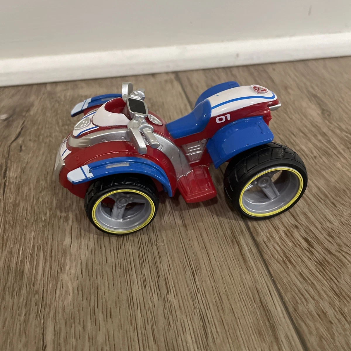 PAW Patrol, Ryder Rescue ATV, Véhicule avec figurine articulée à  collectionner, jouets respectueux de la planète