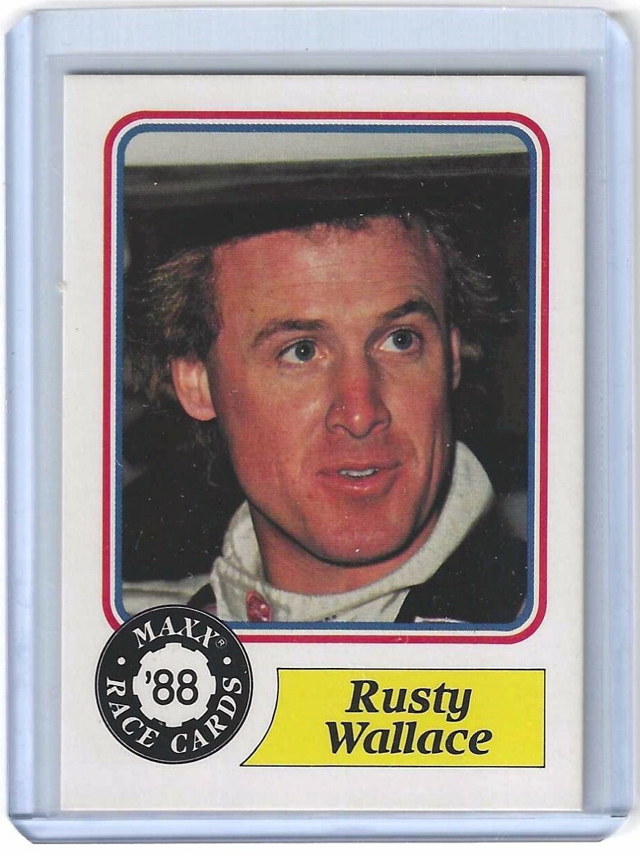 Rusty Wallace 1988 Maxx #14 NASCAR Kodiak Pontiac Race Card 7A