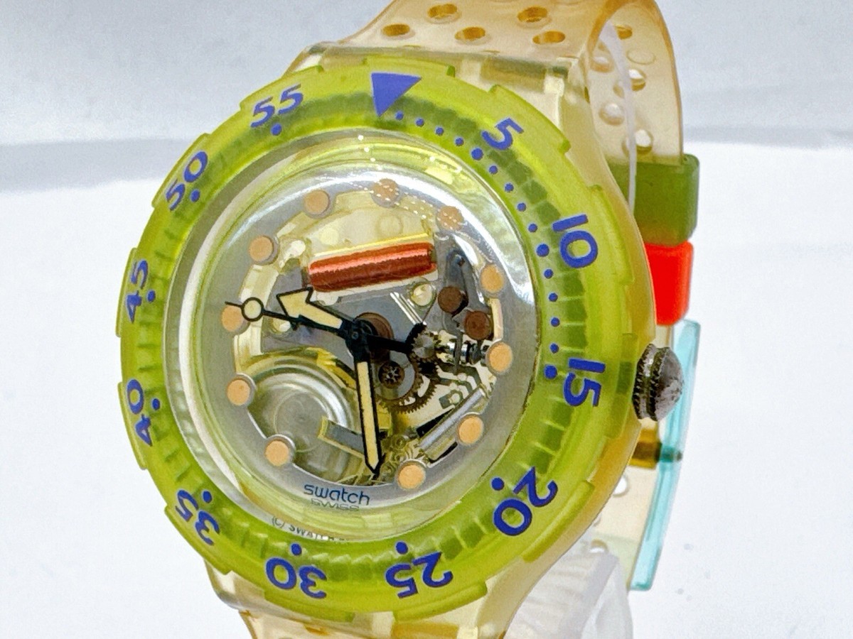 t*6様 Swatch　Scuba 200 SDK104 JELLY BUBBL Vintage Swatch Scuba 200 JELLY BUBBLE SDK104 Watch for Women