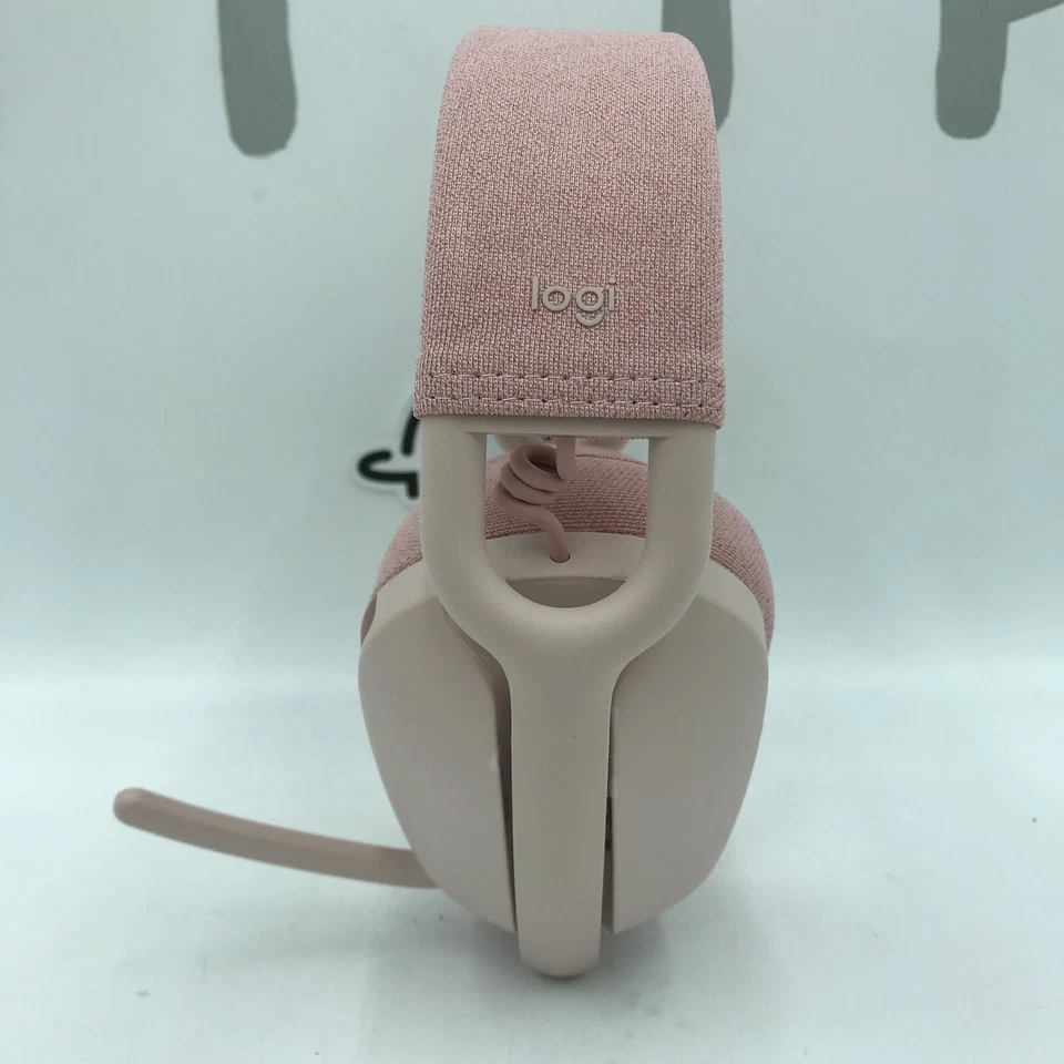 Logitech Zone Vibe 100 Lightweight Wireless Over Ear Headphones - Rose - Image 4 of 4