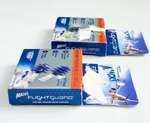 Tapones para los oídos Macks Flightguard alivio de presión de avión 1 par + estuche de almacenamiento NUEVO - Imagen 10 de 10