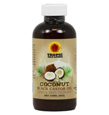 Tropic Isle Living Jamaican COCONUT Black Castor Oil 4 oz (Exp. Dec/31/2018)