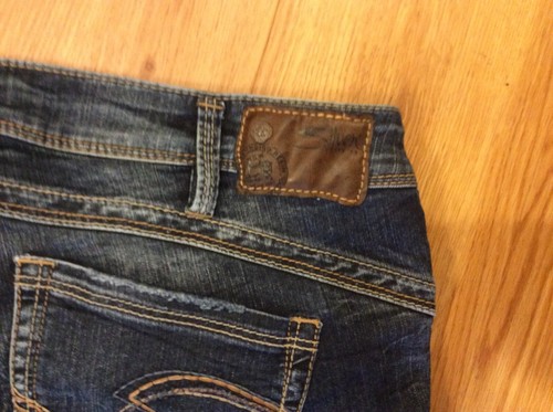 Silver Jeans Co Camden Rose Bermuda Shorts 18 Blue Denim Zip Fly Button Front - Picture 21 of 24