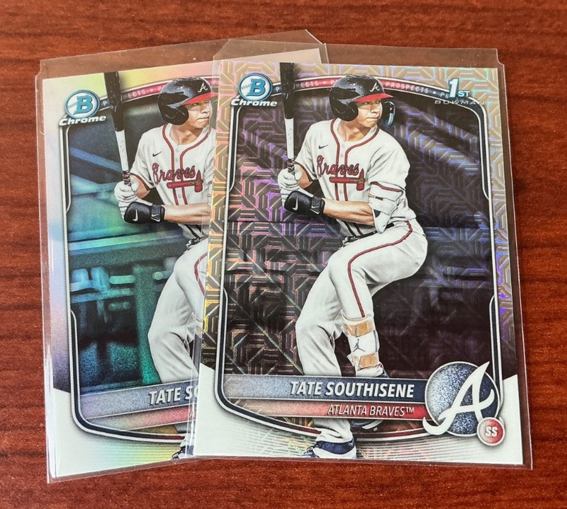 Lot Of 2 Tate Southisene 2025 Bowman 1st Refractor And Mojo