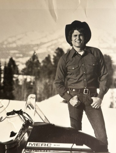 MICHAEL LANDON AUTOGRAPHED SIGNED 8x6.5 PHOTO MERC SNOWMOBILE HURRICANE II wCOA - Picture 6 of 8