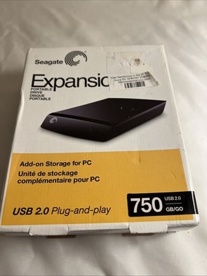 Seagate Expansion Portable Drive USB 2.0 750GB New Sealed
