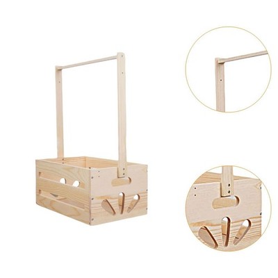 Wooden Baby Shower Crate Closet Portable Storage Box Gifts Basket Baby Basket