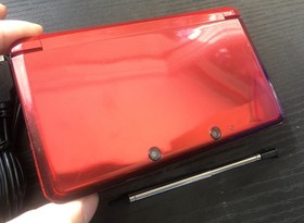 Nintendo 3DS Flame Red CTR-001(USA) Console w/ Charger/Stylus-- Fully Tested