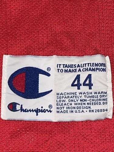 Maglia 100% Autentica Michael Jordan Vintage Champion 95 96 Bulls 44 L Taglio Pro - Foto 3 di 20