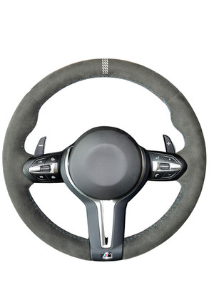 BMW CS Alcantara Leather White Etching Steering Wheel Set   F80 F82 F30 F32 M3