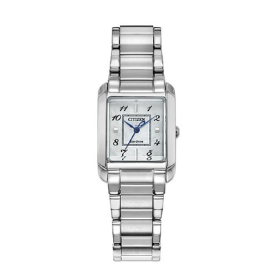 #ad Citizen Bianca Ladies Eco Drive White Dial Stainless Steel Watch EU6090 54A NEW $85.00