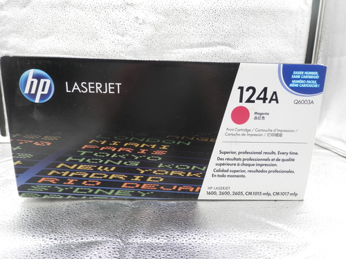 HP Laserjet 124A Ink Cartridge-Magenta-NEW-OEM-Q6003A-Free Shipping