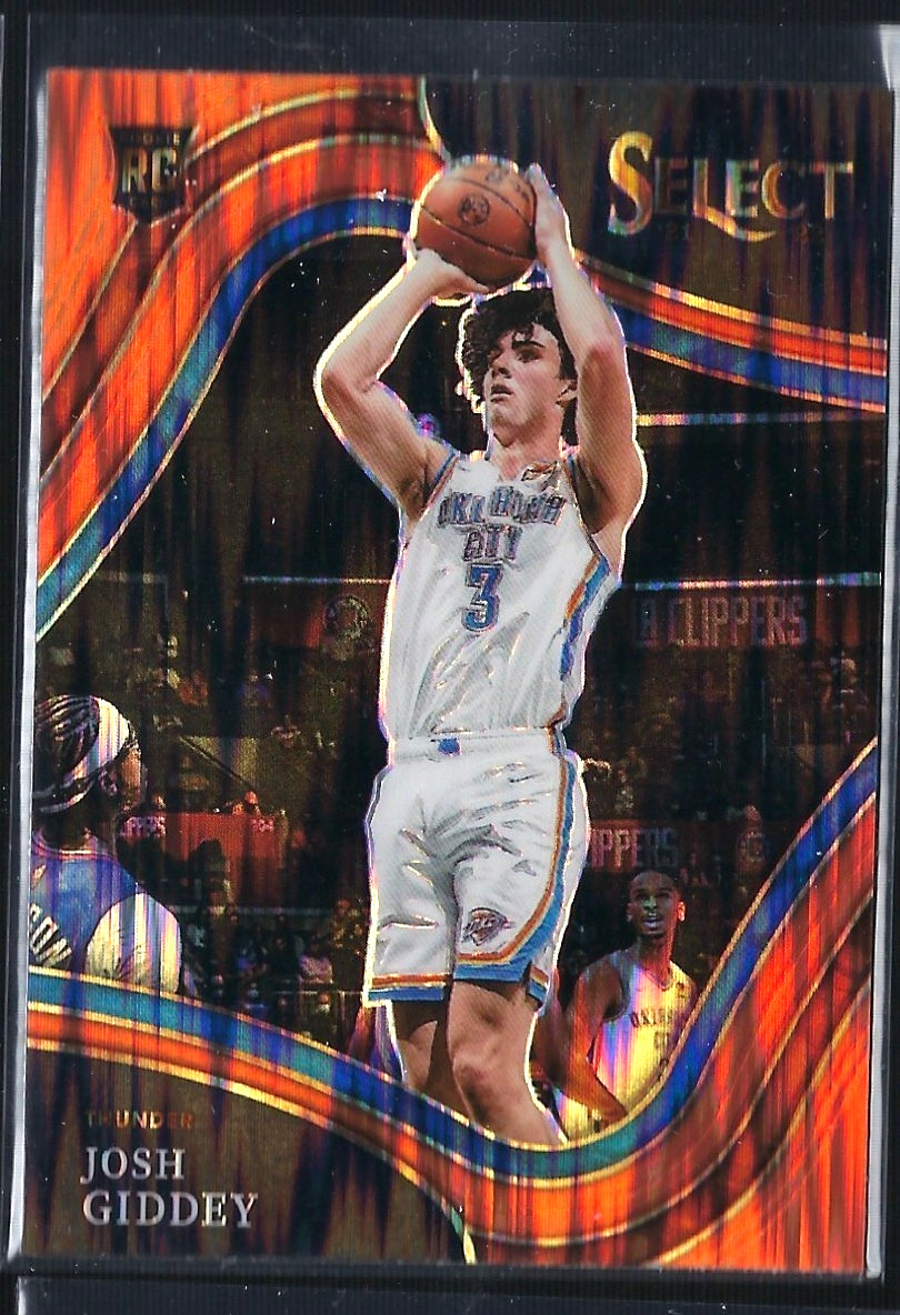 Josh GIDDEY 2021 Select COURTSIDE Orange FLASH RC ROOKIE 256 OKC THUNDER!