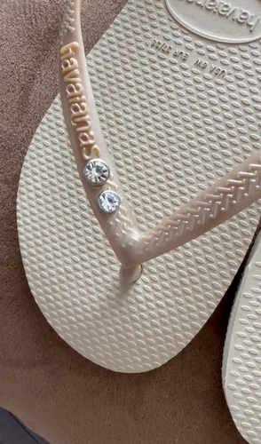 Havaianas Slim Flip Flops Women with 2 Crystals and Personalized - Video 1 of 1