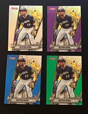 2019 Bowman's Best Base + Purple + Blue + Green Refractor Keston Hiura RC #/99